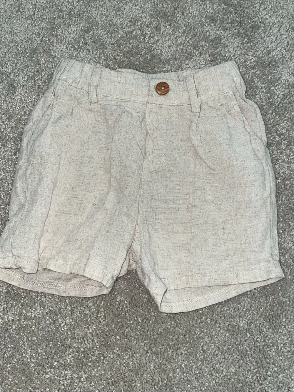 Zara Cream Linen-Blend Women’s Bermuda Shorts